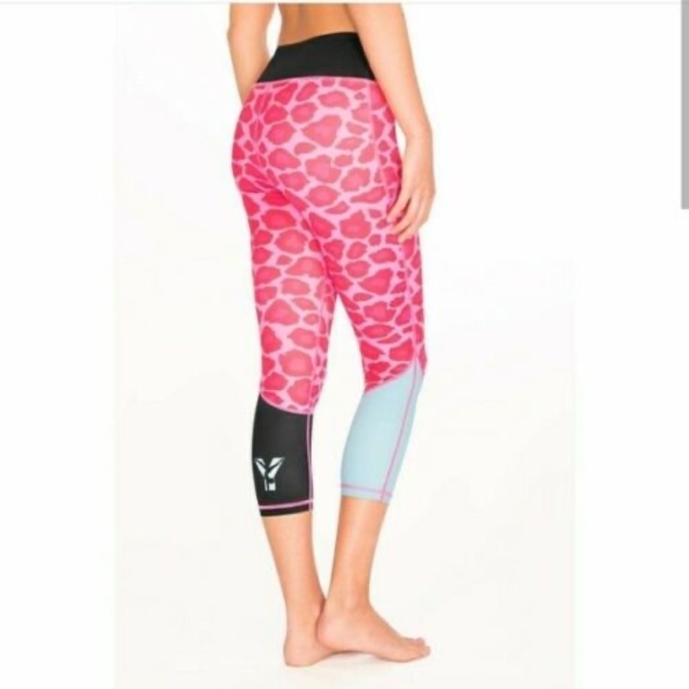 FOXY‎ ATHLETICS Leggings Women Small Pink Leopard Blue Black Activewear